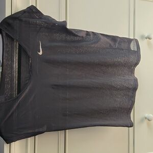 Black Sheer sleeveless workout top, Nike, Size Medium